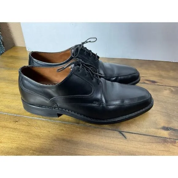 Allen Edmonds Montgomery Mens Size 8 D Black Leather Derby Split Toe Shoes