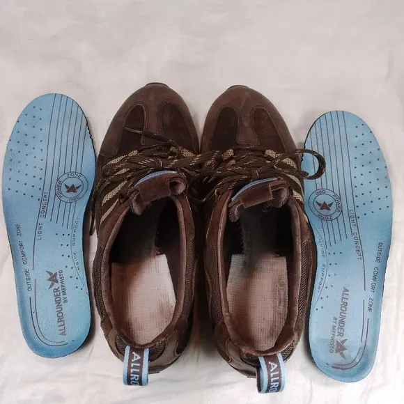 Allrounder by Mephisto Brown Leather Suede SHOES Womens Size 6.5 Hiking Sneakers