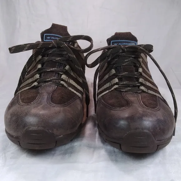 Allrounder by Mephisto Brown Leather Suede SHOES Womens Size 6.5 Hiking Sneakers