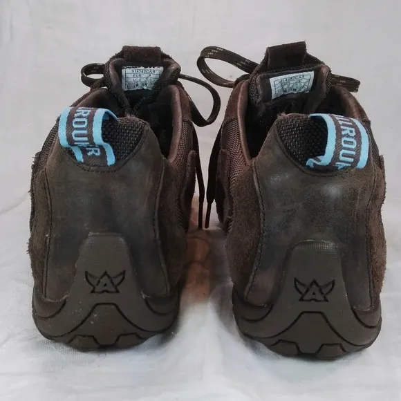 Allrounder by Mephisto Brown Leather Suede SHOES Womens Size 6.5 Hiking Sneakers