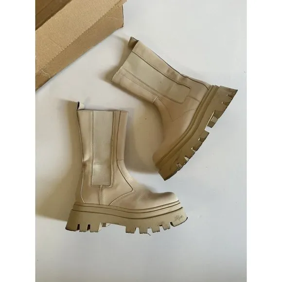 ALOHAS All Rounder Boots Cream Rubber Chunky