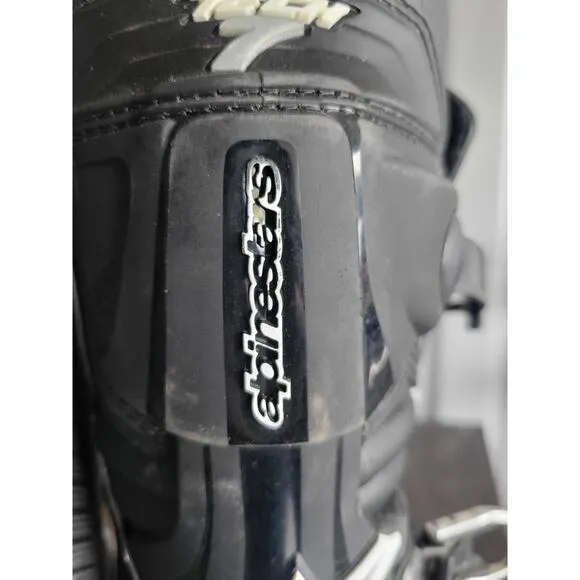 Alpinestars Tech 7 Boots Size 11 Black Motocross Racing NICE 🇮🇹🔥