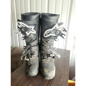 Alpinestars Tech 7 Boots Size 11 Black Motocross Racing NICE 🇮🇹🔥