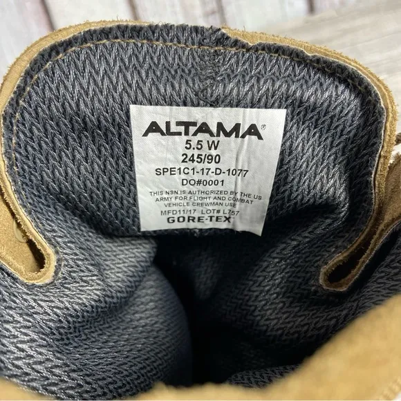 Altama Goretex Boots Mens 5.5 W Brown Cold Weather SPE1C1-17-D-1077 245/90