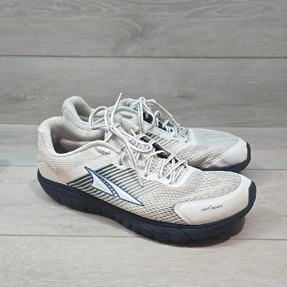 Altra Mens Provision 4.0 White&amp;Blue Running Shoes Sneakers Sz 10.5