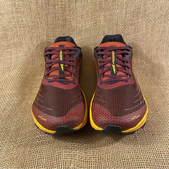 Altra Shoes Running Trail Timo Black Yellow Maroon Orange Hiking  10.5