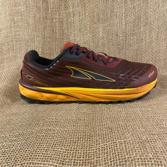 Altra Shoes Running Trail Timo Black Yellow Maroon Orange Hiking  10.5