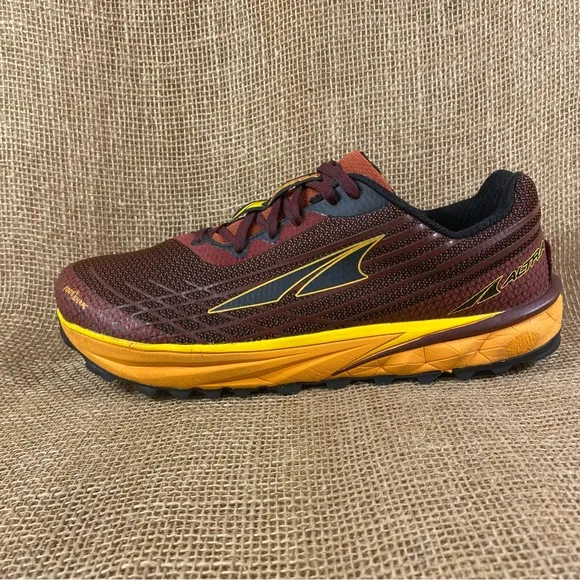Altra Shoes Running Trail Timo Black Yellow Maroon Orange Hiking  10.5