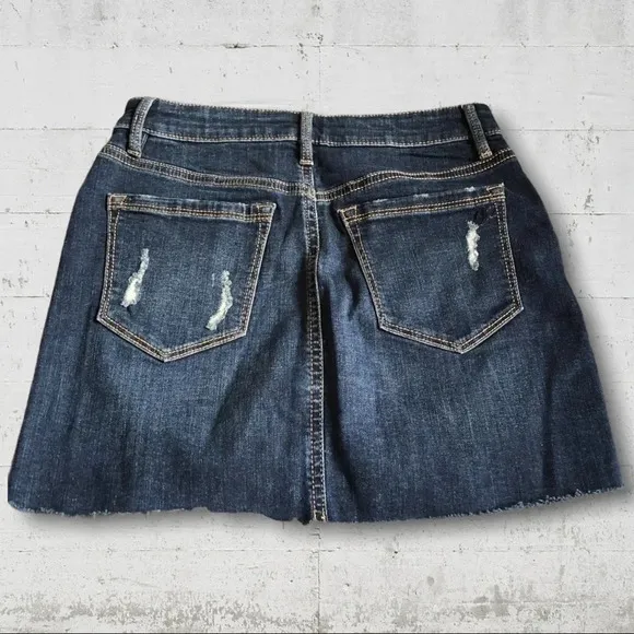 American Rag Distressed Denim Mini Skirt
