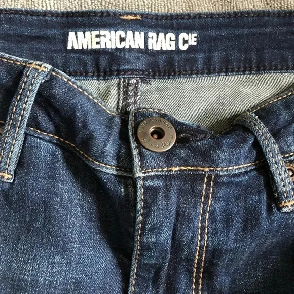 American Rag Distressed Denim Mini Skirt