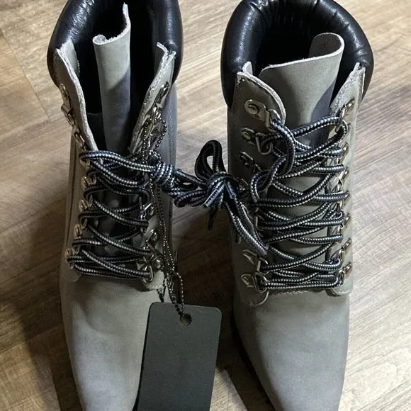 &quot; SINISTER INTENTIONS POINTED SNARE &quot; Heeled Work Boots (New)