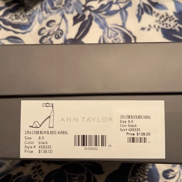 Ann Taylor Liya Leather Block Heel Sandals Shoes 458335