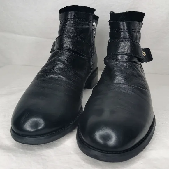 Anthropologie | ALL BLACK Italia footwear ankle moto boots