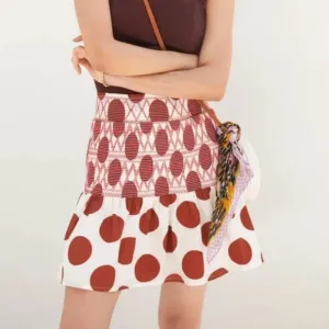 Anthropologie Maeve Smocked Polka Dot Skirt
