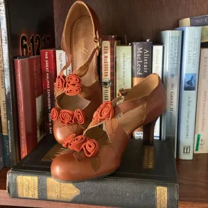 Anthropologie Miss Albright Bouquet of Roses Heels Women's Size 6.5