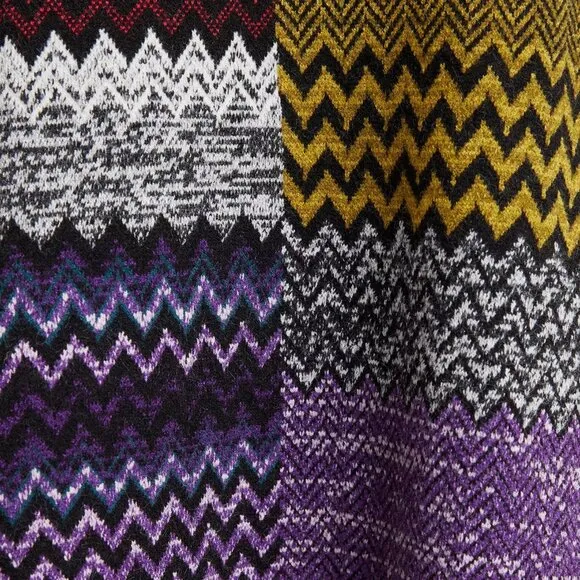 Anthropologie Patchwork Knit Midi Skirt, XL
