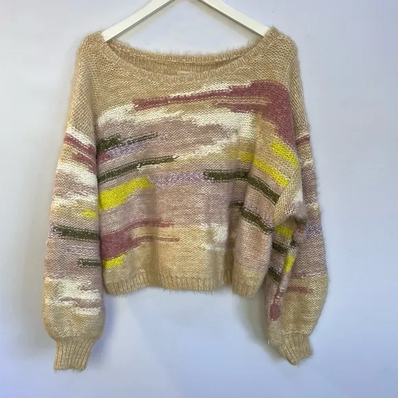 Anthropologie Pilcro Boat-Neck Cropped Sweater L