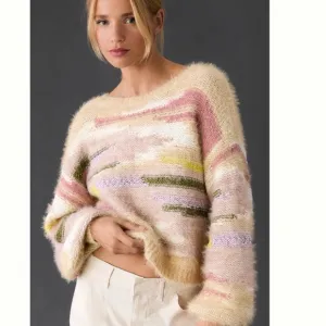 Anthropologie Pilcro Boat-Neck Cropped Sweater L