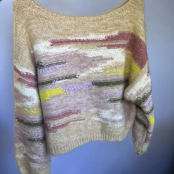Anthropologie Pilcro Boat-Neck Cropped Sweater L