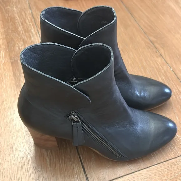 Anthropologie Silent D Uriah Leather Ankle Boots