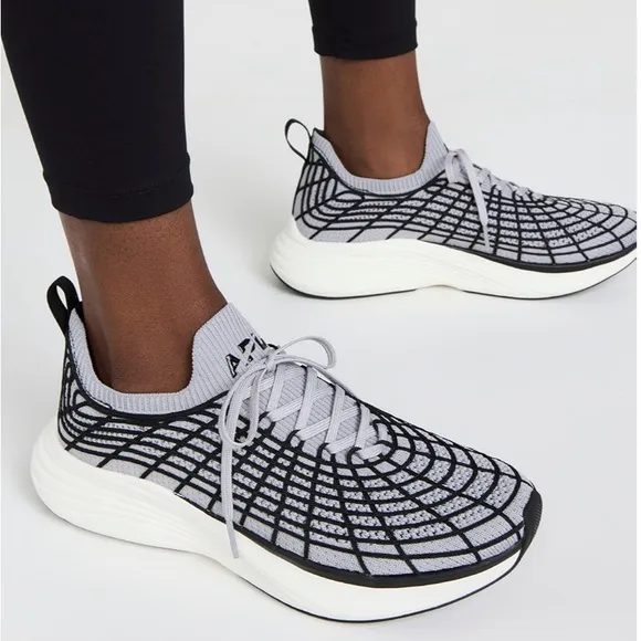 APL TechLoom Zipline Sneaker Size 10W/8.5M Grey/Cement/Black/White