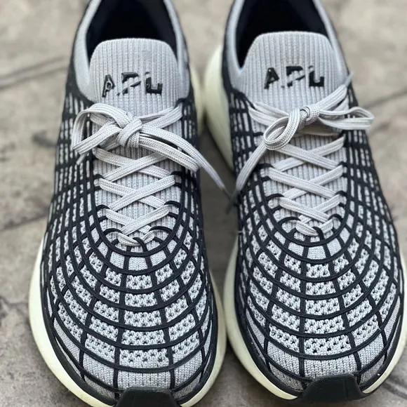 APL TechLoom Zipline Sneaker Size 10W/8.5M Grey/Cement/Black/White