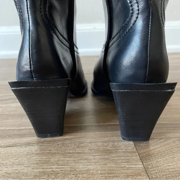 Aqua Ace Snip Toe High Heel Western Boots Sz 6