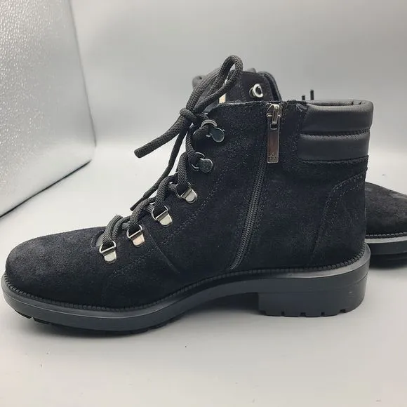 AQUATALIA Ankle Boots LIVIANA Black Lace Up Combat Size 9 New with Defect