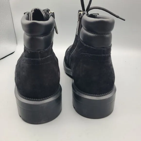 AQUATALIA Ankle Boots LIVIANA Black Lace Up Combat Size 9 New with Defect