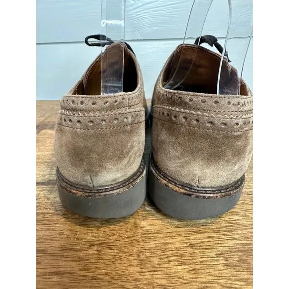 Aquatalia Carson Brown Suede Waterproof Lace Oxford Shoes Size 8