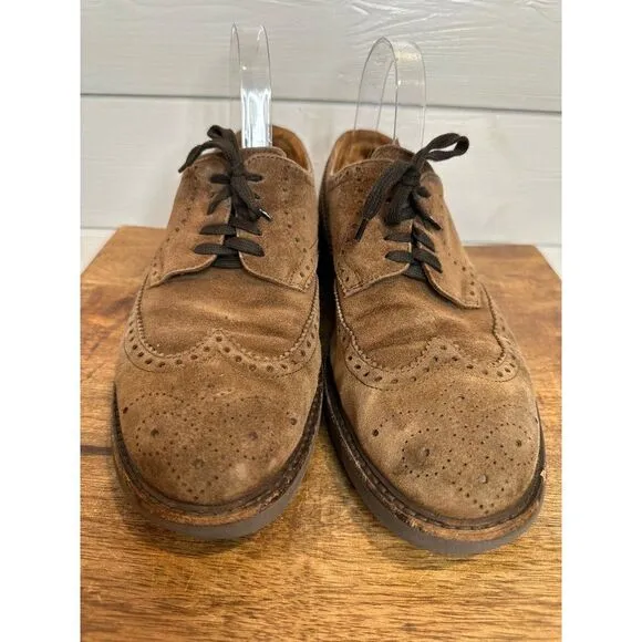 Aquatalia Carson Brown Suede Waterproof Lace Oxford Shoes Size 8