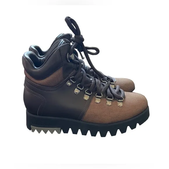 Aquatalia Darya Women Weatherproof Leather &amp; Fabric Hiking Boot Size 6