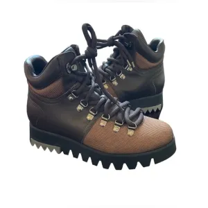 Aquatalia Darya Women Weatherproof Leather &amp; Fabric Hiking Boot Size 6