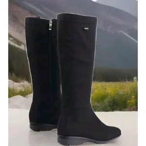 Ara Women's Boot Size 7 Tall Waterproof Black Nylon GoreTex All Weather