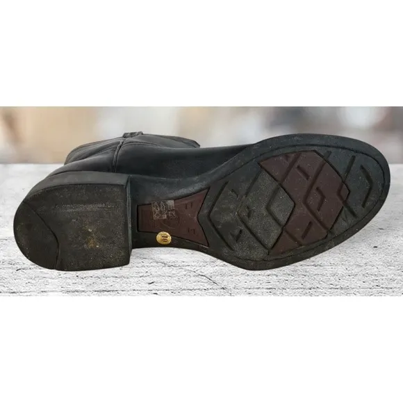 Ariat  35501 Black Heritage Roper Western Leather Black Boots Men's Size 10 D‎