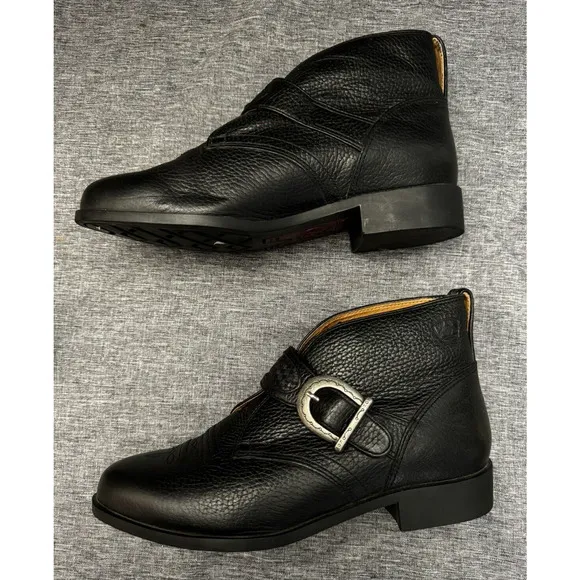 Ariat Blair Ankle Boots Black Western Buckle Style 16301 Womens Size 6