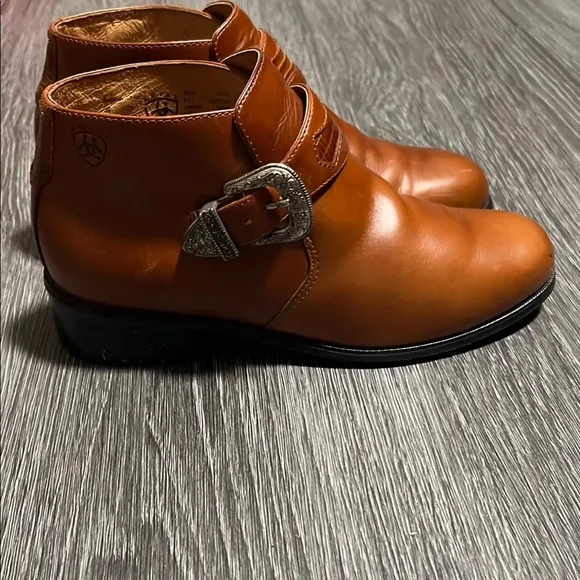 Ariat Brown Ankle Boots with Decorative Strap