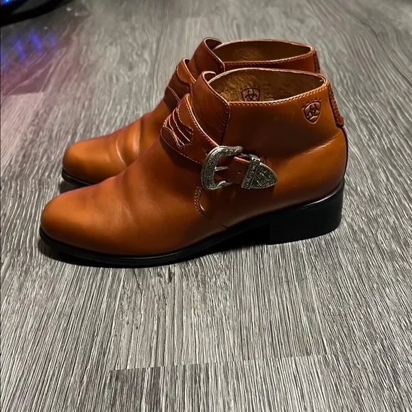Ariat Brown Ankle Boots with Decorative Strap