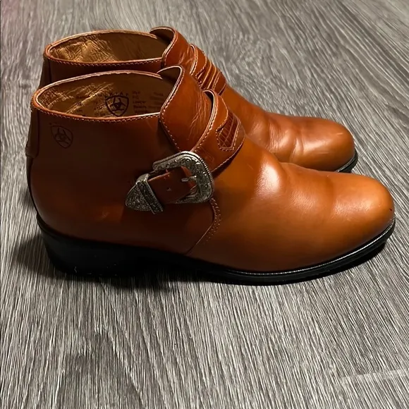 Ariat Brown Ankle Boots with Decorative Strap
