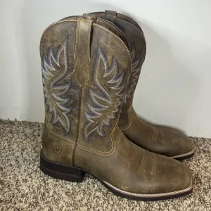 Ariat Brown Western Cowboy Boots with Suede Finish