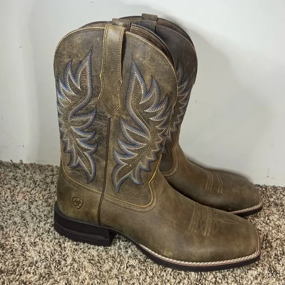 Ariat Brown Western Cowboy Boots with Suede Finish
