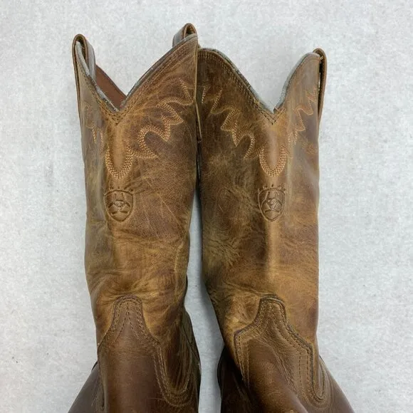 Ariat Cowboy Boots Men's Size 9EE Style# 34625 Leather Western Boots Heritage
