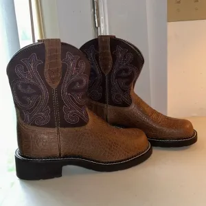 Ariat fat baby original leather ankle western boots