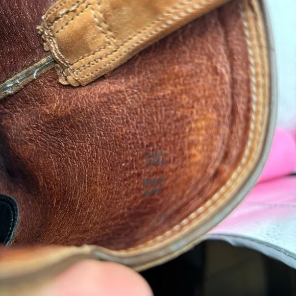 Ariat Men’s 8 Brown Leather Heritage Roper Western Cowboy Boots