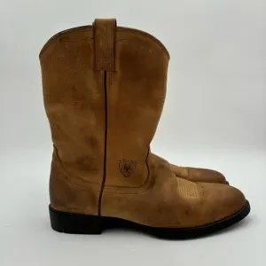 Ariat Men’s 8 Brown Leather Heritage Roper Western Cowboy Boots