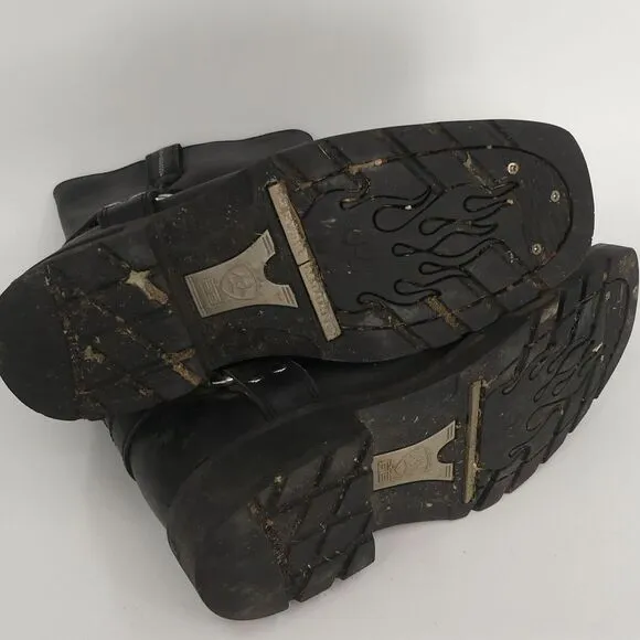 Ariat Metal Mounts Carbide H2O Side Zip Waterproof Motorcycle‎ Boots Men's 10.5D