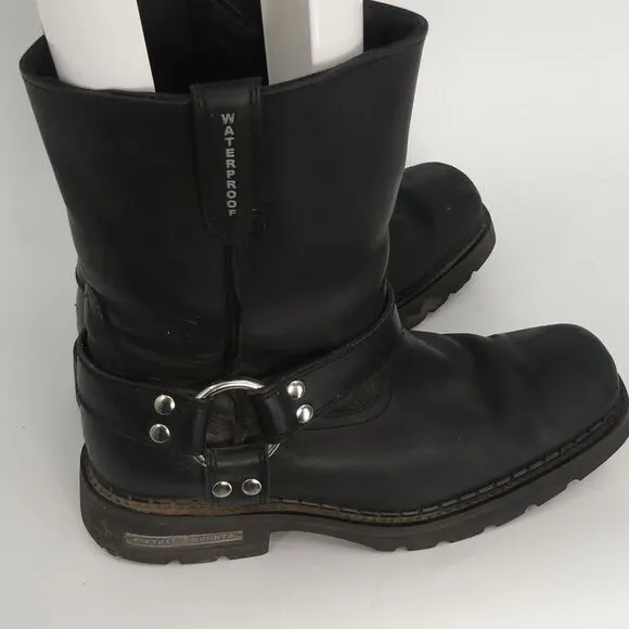 Ariat Metal Mounts Carbide H2O Side Zip Waterproof Motorcycle‎ Boots Men's 10.5D