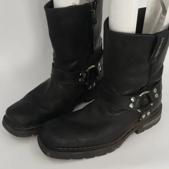 Ariat Metal Mounts Carbide H2O Side Zip Waterproof Motorcycle‎ Boots Men's 10.5D