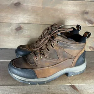 ariat terrain mens size 9 shoes brown leather wateproof hiking boots
