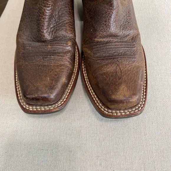 ARIAT western Womens boots square toe leather boots size 6.5 6.5 b brown boots